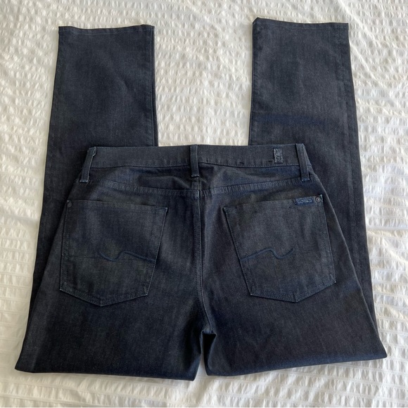 NWOT 7 for All Mankind Slimmy Jeans in Deep Indigo, Size 33 - Picture 5 of 9